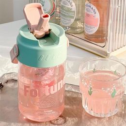 Water Bottles 550ml Cute Cup Fruit Tea Built-in Philtre Portable Sports Outdoor Travel Kettle Coffee Milk