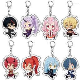 Keychains Anime That Time I Got Reincarnated As A Slime Keychain Cute Rimuru Tempest Figures Pendant Car Key Chain Bag Accessories Jewellery