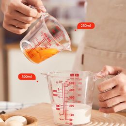 Measuring Tools 250/500ml Glass Cup Milk Jug Heat Resistant Measure Creamer Scale Tea Coffee Pitcher Microwave Safe