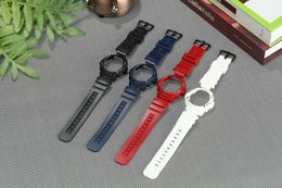 Compatible with 16mm Colorful Resin Rubber Watch Band And Watchcase For AW-591/590/5230/AWG-M100/101/AW-582B/G-7700/G-7710 240124