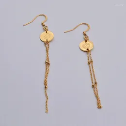 Dangle Earrings 18k Gold-plated Star Tassel Temperament All-matching Gift For Mom Hard Gold Luxury