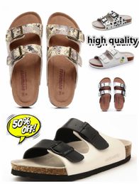 Designer Summer High Quality Strap Women Men Sports Sandals Outdoor Leather Slippers Hot Selling Beach Black and White Brown Casual Shoes