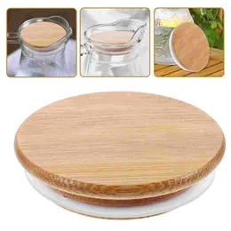 Dinnerware Sets Household Jug Lid Cold Water Kettle Glass Stainless Steel Cup Teapot Bamboo Wooden