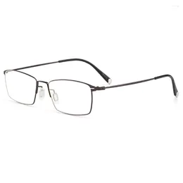 Sunglasses Frames Gmei Optical Business Men Glasses Frame Titanium Alloy Full Rim S6611 Rectangular Classic Women Spectacles Eyewear