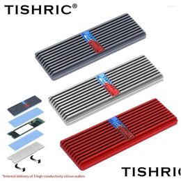 Fans Coolings Computer Tishric Est Ssd M2 Radiator M.2 Cooling Heat Sink Dissipation Vest Thermal Paste Sticker Cooler For 2280 Drop D Ot6Zy