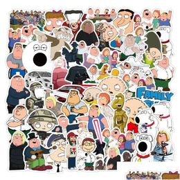 Car Stickers 100Pcs/Lot Funny Family Tv Series Comedy Cartoon Peter Gryphon Iti For Diy Lage Laptop Skateboard Drop Delivery Mobiles Dhbzs