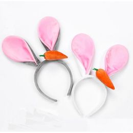 Party Hats P Rabbit Ears Headband Carrot Cosplay Equipment Stage Performance Props Hair Accessories Adt Headwear Dress Up Drop Deliver Dhzi2