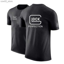 Men's T-Shirts Glock Perfection Shot Printed Summer Men Women Sport T-Shirts Quick Dry Gym Running Short Sleeve Top Breathable Q240201