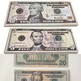 50% size USA Dollars Party Supplies Prop money Movie Banknote Paper Novelty Toys 1 5 10 20 50 100 Dollar Currency Fake MoneyT6Y5