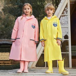 Raincoats Kids Thickened Rain Coat Outdoor Waterproof Raincoat Children Windproof Poncho Boys Girls Winter Student Rainwear