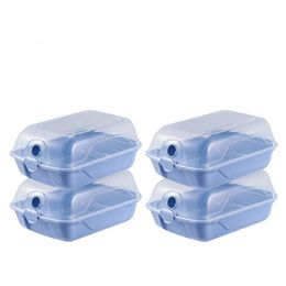 material shoe box Home dormitory clamshell sports shoes thickened shoe cabinet plastic transparent shoe storage box 240129