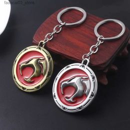 Keychains Lanyards Thundercats 3D Keychain Leopard Panther Head Shield Sword Metal Key chains for Men Car Keyring Jewellery Souvenir Gift Q240201