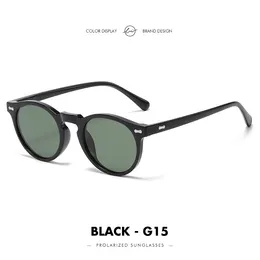 Sunglasses LM Classic Round Polarised Women Men Tea Lens Outdoor Driving Shades Vintage Sun Glasses Unisex UV400 Gafas De Sol 36