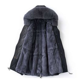 Winter Designer Haining Style Overcoat Mans Fur Youths Medium Length Imitation Mink Coat 9160