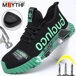 Roller Shoes 2023 New Work Shoes Sneakers Men Boots Steel Toe Cap Safety Shoes Men Indestructible Security Boots Puncture-Proof Work Boots Q240201