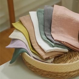 Table Napkin 40x40cm Cloth Napkins Cotton Durable Fabric Reusable Uniform Color For Kitchen Dining Easter Wedding Decoration