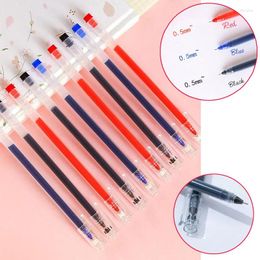 1Pcs 0.5mm High Capacity Gel Pen Black/Blue/Red Ink Full Needle Tip Transparent For School Office Exam Supplies
