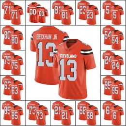 Cleveland''Browns''Men 13 Odell Beckham Jr. 6 Baker Mayfield 21 Denzel Ward 95 Myles Garrett Custom Women Youth Limited Jersey