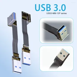 Computer Cables ADT Custom USB 3.0 Male To Ultra-Thin FPV FPC Flat Ribbon Extension Cable Type A Extender Double Angled