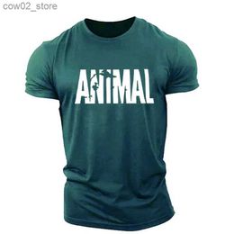 Men's T-Shirts New Style Men Women Fashion T Shirts Hip Hop T-shirt Summer Clothing Animal Letter 3D Print Casual Gym Streetwear Oversized Tees Q240201