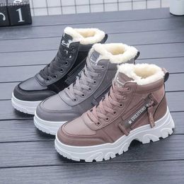 Boots Plush and Thick Womens Boots Winter New Snow Boots Thick Soled Short Boots Martin Boots Female Platform Boots Botas De Mujer