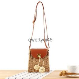 Shoulder Bags Vintage paper rope ball crossbody woven bag beac vacation leisure potograpy simple and versatile womensH2421