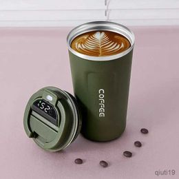 Thermoses Intelligent Digital Display 510ml 304 Stainless Steel Coffee Cup Thermal Mug Office Termica Cafe Copo Travel Insulated Bottle