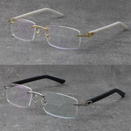 Factory Direct Rimless Women Man 18k Gold Frame Reading Glasses presbyopic Eyeglasses Metal Frames Myopic Optical Arms Plank 243M