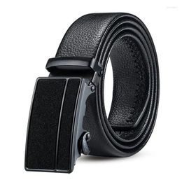 Belts Tide Babysbreath Black Automatic Buckle Men's Belt Wear-resistant For Man Casual Business Daily Accessories