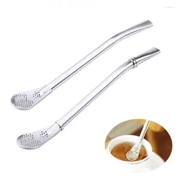 Drinking Straws Stainless Steel Straw Spoon Tea Filter Handmade Yerba Mate Bombilla Gourd Reusable Tool Kitchen Bar Accessories