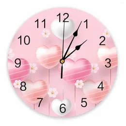 Wall Clocks Mother'S Day Love Balloon Printed Clock Modern Silent Living Room Home Decor Hanging Watch