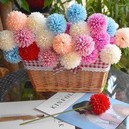 Decorative Flowers Wholesale Wedding Simulation Flower Dandelion Ball Hyacinth Hydrangea Bride Bouquet Pography Immortal Fake