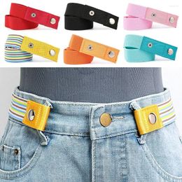 Belts Women Easy All-Match Casual Elastic Band Ladies Dress Cummerbunds Buckle-Free Invisible Belt Leather Waistband