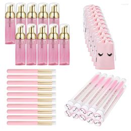 Storage Bottles 40Pcs/Set Foam Bottle Brush 60ml Plastic Empty Pump Eyelashes Cosmetic Cleaner Soap Dispenser Skin Care Tools