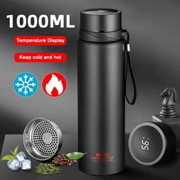 Thermoses 1000ML Smart Thermos Bottle Temperature Display Intelligent Thermos Keep Cold and Hot Bottle Thermos for Tea Coffee Vacuum Flask