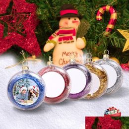 Party Decoration Christmas Ball Ornaments Sublimation Heat Transfer Printing Diy Gifts For Party Home Decorations Fy3994 Drop Delivery Dh4Re