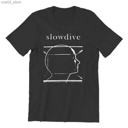 T-shirt da uomo T-shirt Slowdive Tour anni '90 Abbigliamento in puro cotone Vintage manica corta colletto tondo T-shirt 6XL Q240201