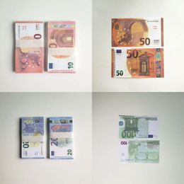 Wholesale 50% Size Euro Prop Money Clip Wallet Copy Games fake note EUR 100 50 Banknotes Paper Play Banknotes Movie PropsG2RC0IUH