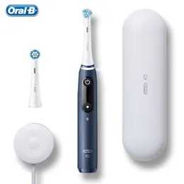 Oral B IO7 Smart Electric Toothbrush with Magnetic Charging Travel Case - 5 Modes, 3D Visible Timer, Includes Brush Head - Dental Care Essential for Travellers