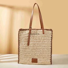 Shoulder Bags Handbags Fasion Pawork Straw Women Soulder Bag Casual Paper Woven Lady andbags andmade Summer Beac Large Tote Sopper PursesH2421