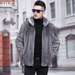 Designer Mink Coat Mens Silver Blue Gray Whole Fur Grass Youth Sculpture WHH0