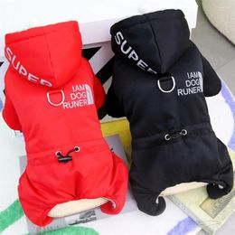 Dog Apparel Sports Warm Winter Pet Coat Clothes For Small Dogs Pets Thicken Waterproof Hoodies Clothing Jumpsuit Chihuahua Costume