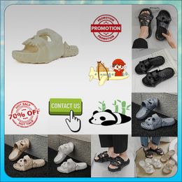 Designer Platform Skeleton Head Funny One word Drag Slippers Woman Light weight wear resistant breathable Leather rubber soft soles sandals Flat Summer