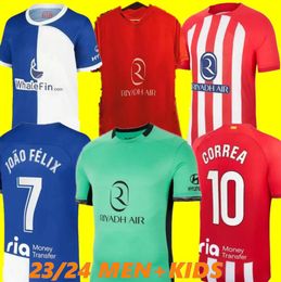 Atletico Madrids soccer jerseys GRIEZMANN 2023 2024 120th anniversary 23 24 M.LLORENTE KOKE SAUL Correa CARRASCO MORATA football shirt men kids kit sets uniforms