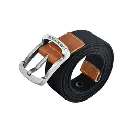 Belts Canvas Belt Pin Buckle Fabric Woven Training Webbing Fashion Casual Waistband For Trousers Jeans Sports Travel Adult