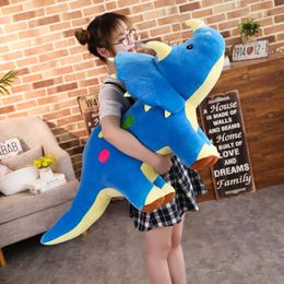 40-100cm Kawaii Anime Plush Soft Triceratops Stegosaurus Plush Toy Dinosaur Doll Stuffed Toy Kids Dinosaurs Toy Birthday Gifts 240118