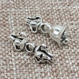 Loose Gemstones 4 Pieces Of 925 Sterling Silver Double Dorje Bell Beads Buddhist Busshism For Bracelet Necklace