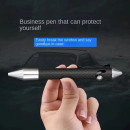 St penpps karbon fiber taktik kalem tungsten çelik çok fonksiyonlu erkekler EDC kalem taşıma kendini savunma alet imza kalem 240122