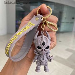 Keychains Lanyards Movie Lord of the Finger Rings Keychain Anime Doll Figure Keyring Pendent Jewellery Car Key Accessories Toy for Kids Bi 6312