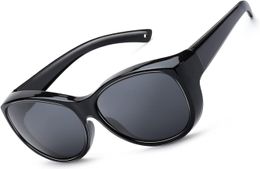 LVIOE Polarised Fit Over Glasses Sunglasses for Women Men, TR90 Frame Sun Glasses UV400 Protection LS045